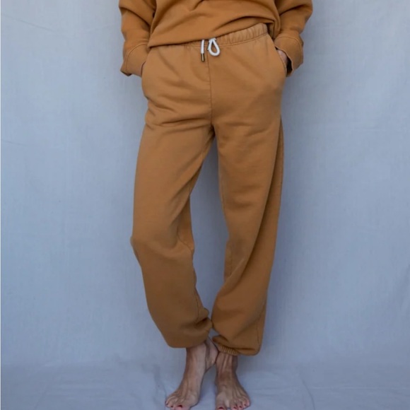 Marea By Liz Joy Pants - Marea vintage fleece caramel joggers